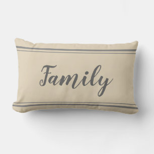 Famille Gris Gris et Coussin beige