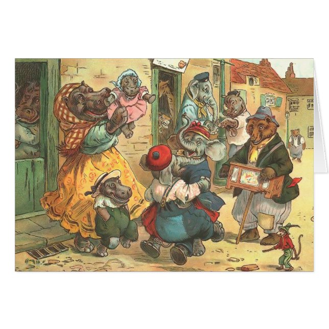 Famille heureuse d'hippopotame (Devant horizontal)
