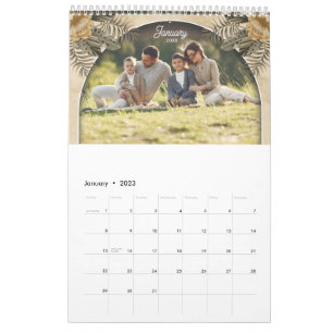 Famille Mémoire photo Elegant Boho Calendrier grap