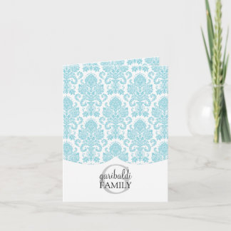 Famille moderne d'Aqua de damassé personnalisée