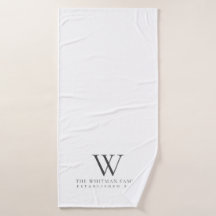 Famille Monogramme Charbon blanc