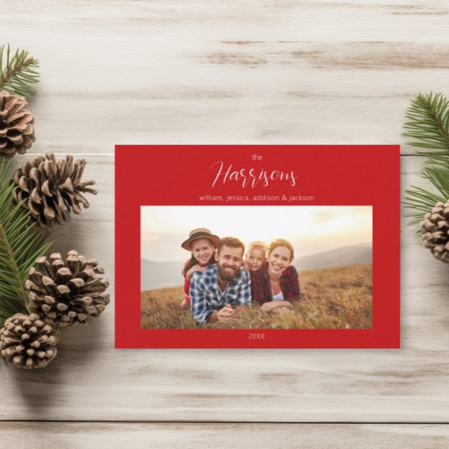 Famille Multi Photo Noël simple | Carte pour les f (Créateur téléchargé)
