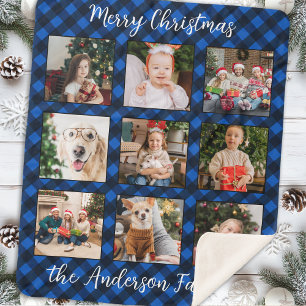 Famille Noël Personnalisé Photo Collage Plaid