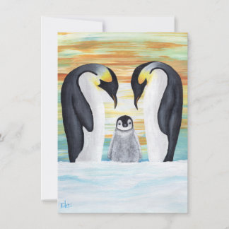 Famille Penguin avec bébé Penguin