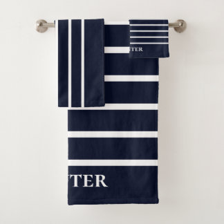 Famille personnalisée Chic Week-end rayé nautique