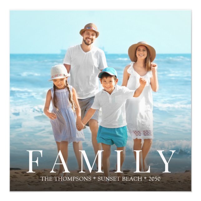 Famille photo moderne simple minimaliste personnal (Devant)