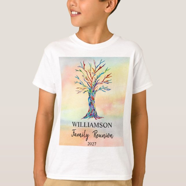 Famille Réunion arbre familial T-shirt enfant (Devant)