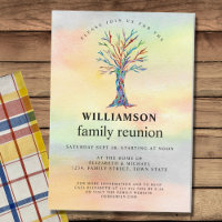 Famille Réunion arbre généalogique Invitation colo