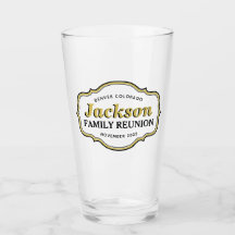 Famille Réunion Événement Fête Souvenir Pint Verre