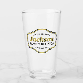 Famille Réunion Événement Fête Souvenir Pint Verre