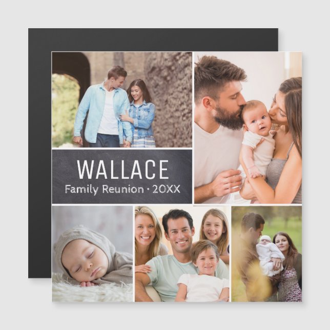 Famille Réunion Photo souvenirs personnalisés (Devant / Derrière)