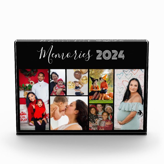 Famille Souvenirs 5 photo collage noir Blocs photo (Devant)