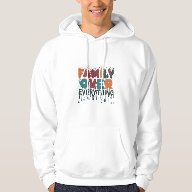 Famille sur tout Sweat - shirt à capuche (Devant)