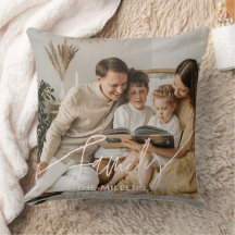 Famille Texte superposer boho classe cosy oreiller