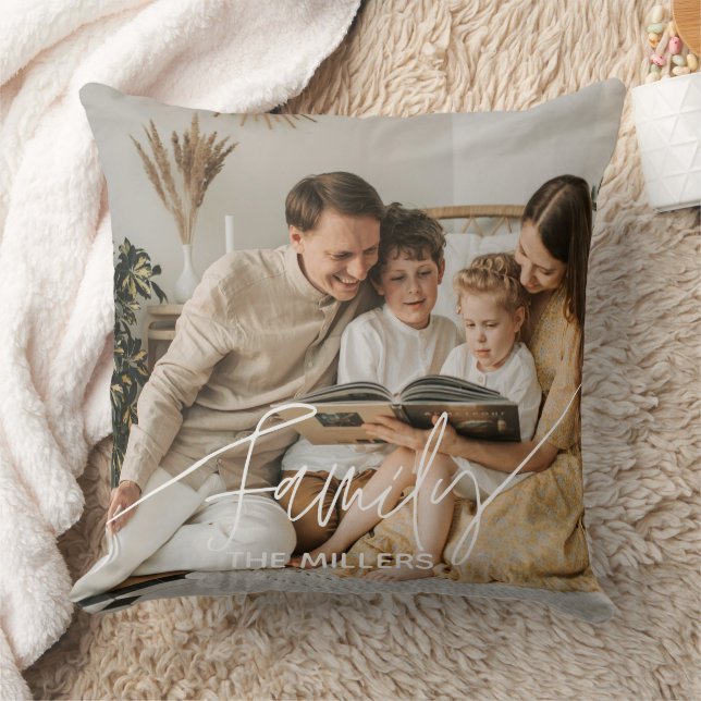 Famille Texte superposer boho classe cosy oreiller (Couverture)