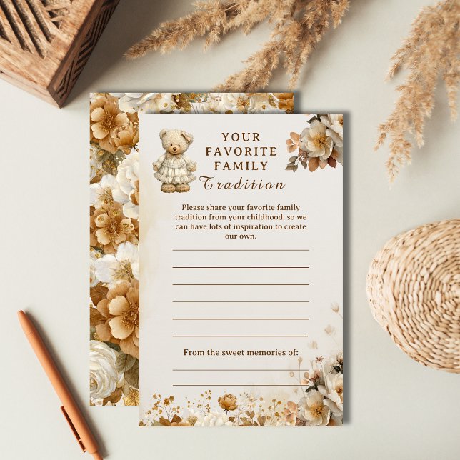 Famille Tradition Baby shower Jeu Rustique Teddy (Créateur téléchargé)