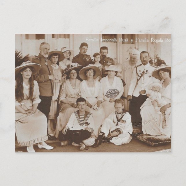 Famille tsar de Russie & royaux Roumanie Carte pos (Devant)