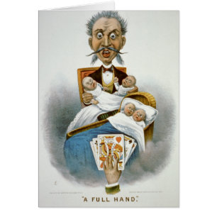 Famille vintage, père avec bébé Quadruplet