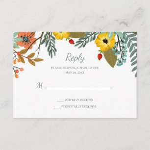 Familles mixtes Jardin Floral Mariage RSVP