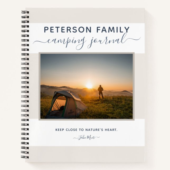 Family Camping Journal modèle personnalisé (Devant)