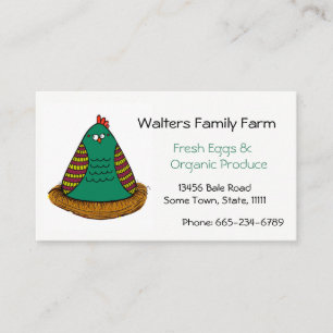Family Farm Carte de visite Poulet Art