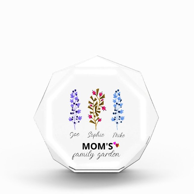 Family Garden de maman Bloc photo Cadeau personnal (Devant)