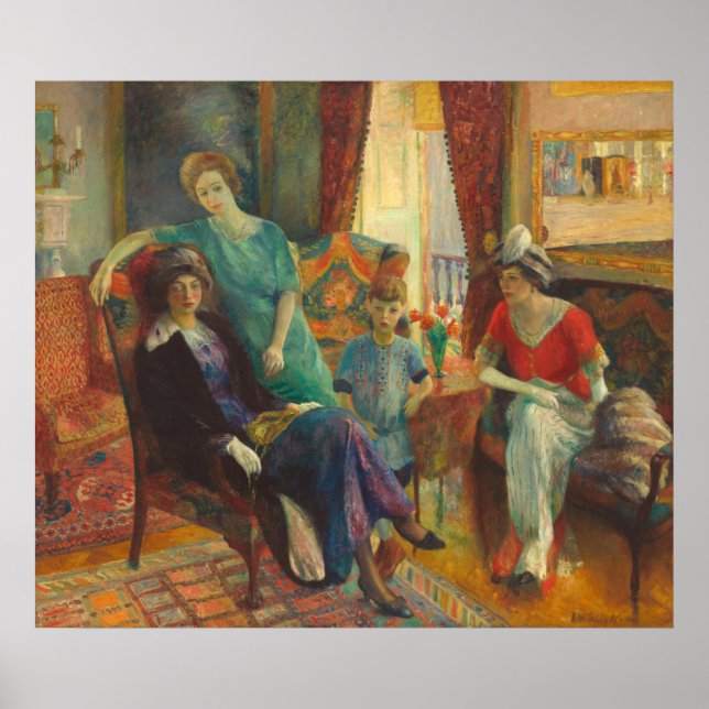 Family Group - William Glackens Fine Art Poster (Devant)