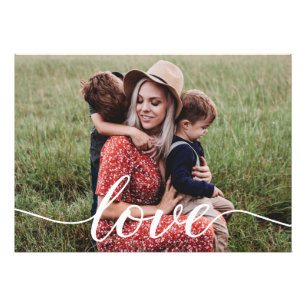Family Love Script Photo personnalisée