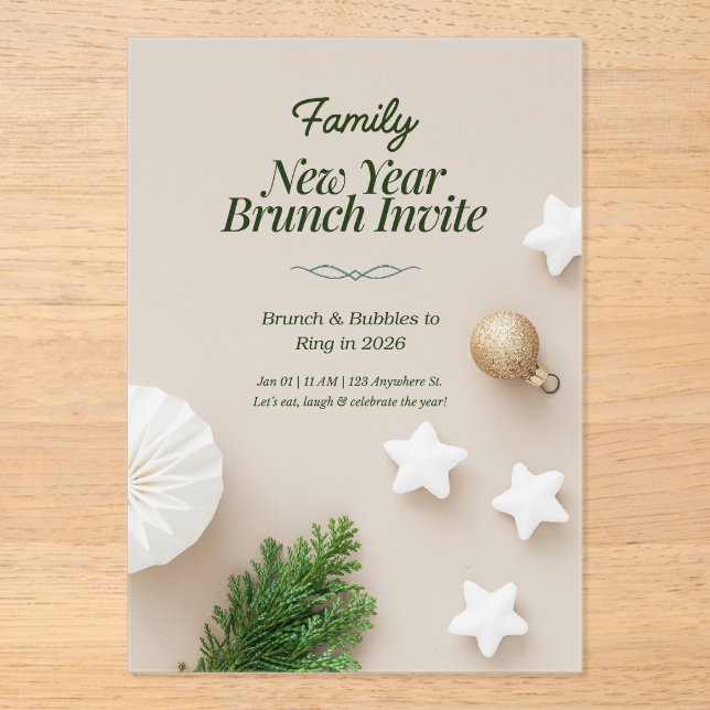 Family New Year Brunch Invitation 2026  (Recto)