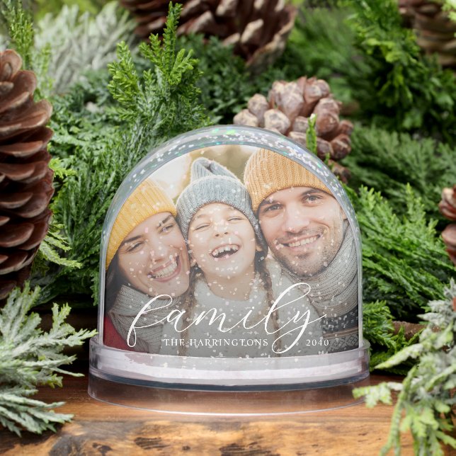 Family Photo Snow Globe (Hiver)