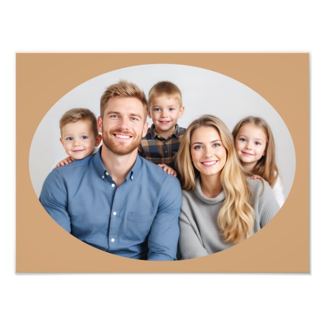 Family Portrait Photo Enlargement Template Oval (Devant)