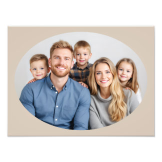 Family Portrait Photo Enlargement Template Oval