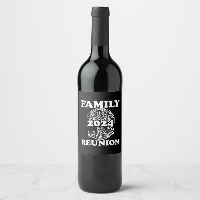 Family Reuinion 2024 Custom Wine Bottle Étiquettes (Devant)