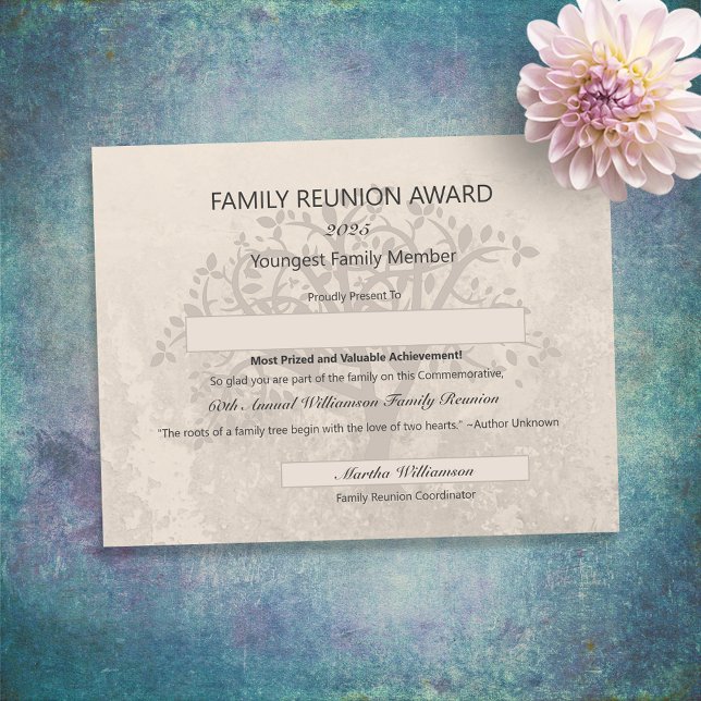 Family Reunion Award le plus jeune (Créateur téléchargé)