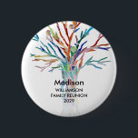 Family Reunion Family Tree Custom Name Badge<br><div class="desc">This Family Reunion Name Badge is decorated with a family tree in the colors of the rainbow. Easily customizable with your family name. Use the Customize Further option to change the text size, style or color if you wish. Makes a great souvenir after the event. Because we create our own...</div>