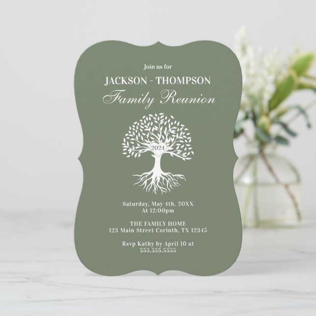 Family Reunion green Invitation (Debout devant)
