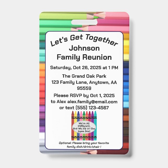 Family Reunion Invitation Badge (Avant)