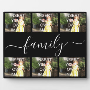 Family Six Photo Collage Plaque cadeau