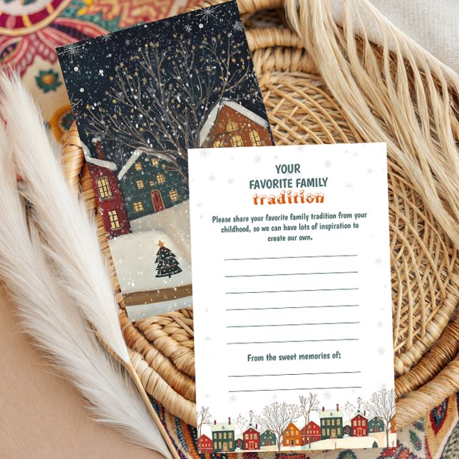 Family Tradition Advice Card Winter Baby Shower (Créateur téléchargé)