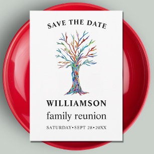 Family Tree Reunion Save the Date Card