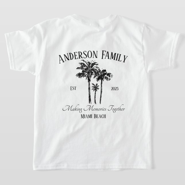 Family vacation Palm Tree Retro Summer T-Shirt (Couchage Retour)