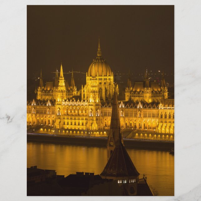 Famine Parliament Budapest by night (Devant)