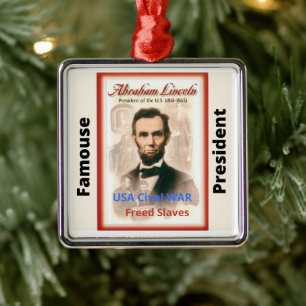 Famouse Président Lincoln Ornement de Noël
