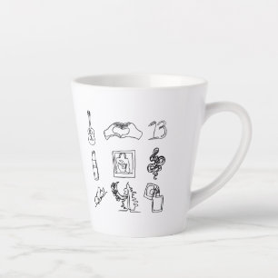 Fan Art Taylor Albums Ligne Dessin Latte Mug