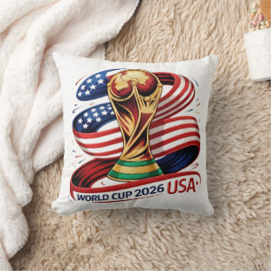 Fan de football 2026   Coussin décoratif sur le th