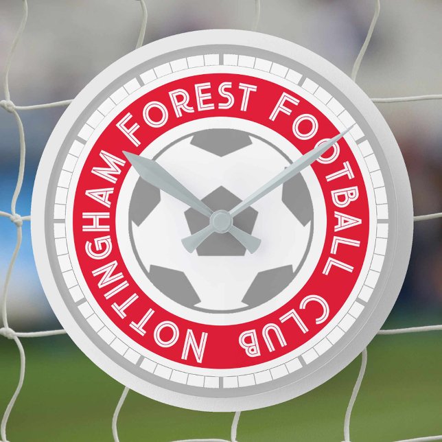 Fan de football ou soutien de football Horloge ron (Créateur téléchargé)