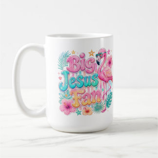 Fan de Jésus avec Tasse à Café Flamingo
