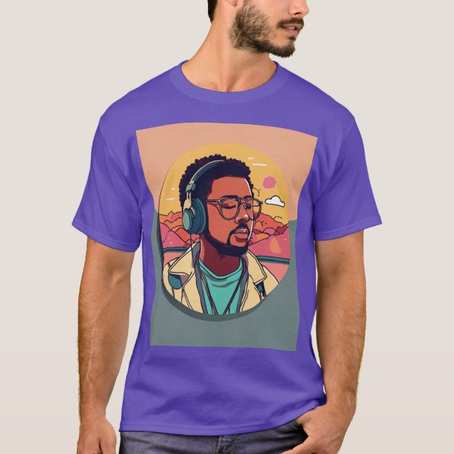 Fan de musique Badge T-Shirt Design (Devant)