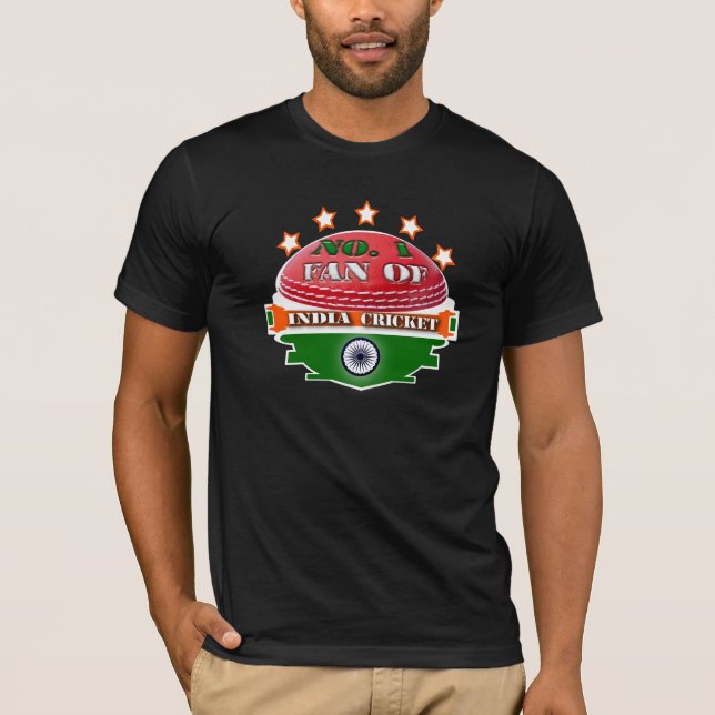 Fan No.1 de T-shirt de cricket de l'Inde (Devant)