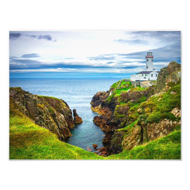 Fanad Head Lighthouse Cliffs – Ireland Photo Print (Devant)